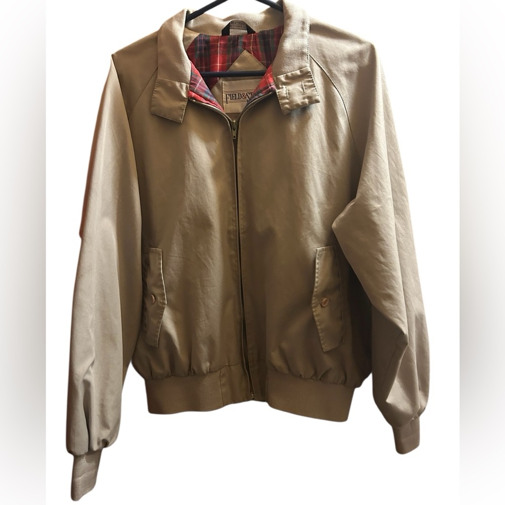 Vintage Field & Stream Plaid Lined Harrington Jacket XL –